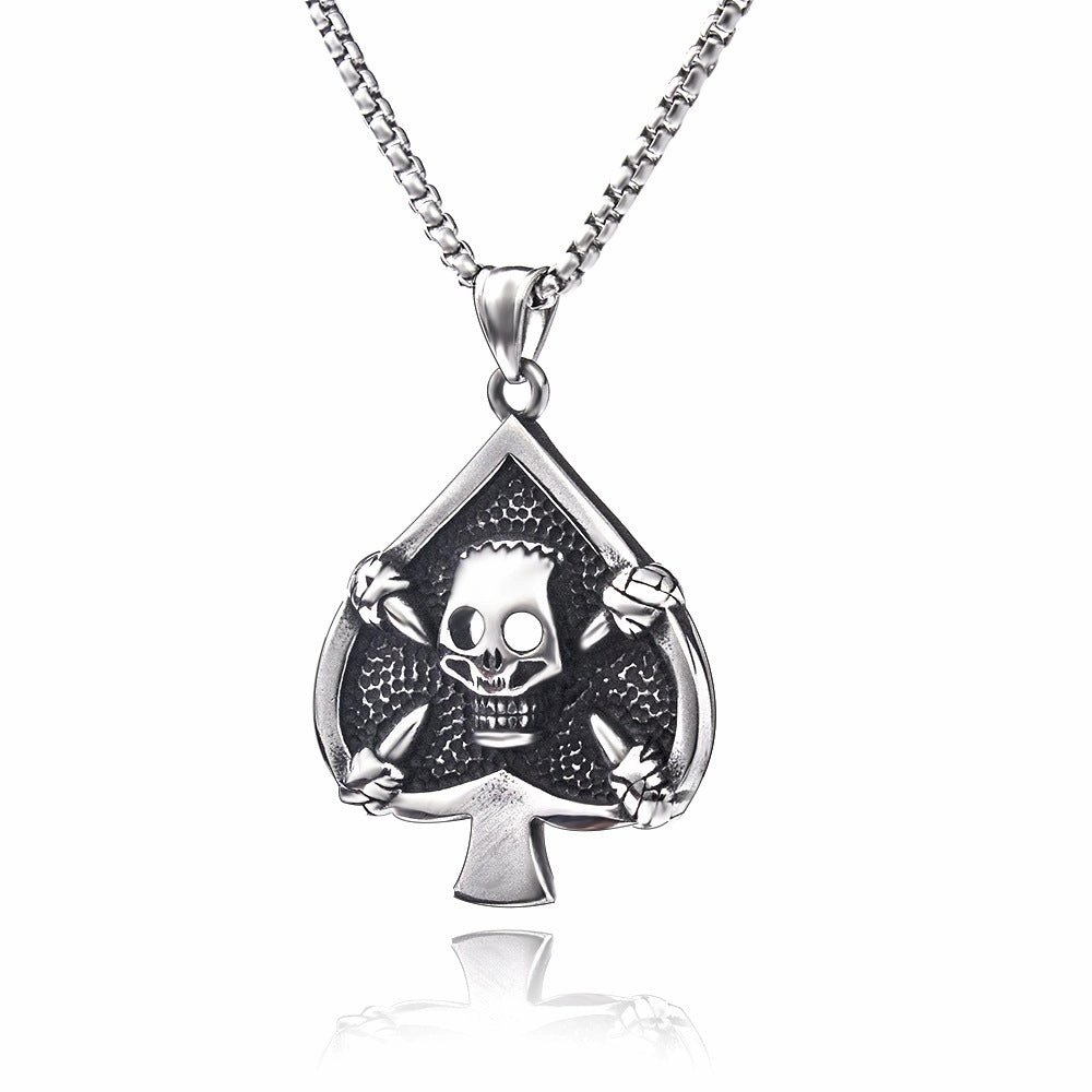 Wholesale Alloy Rock Love You Gesture Men's Pendant Necklace