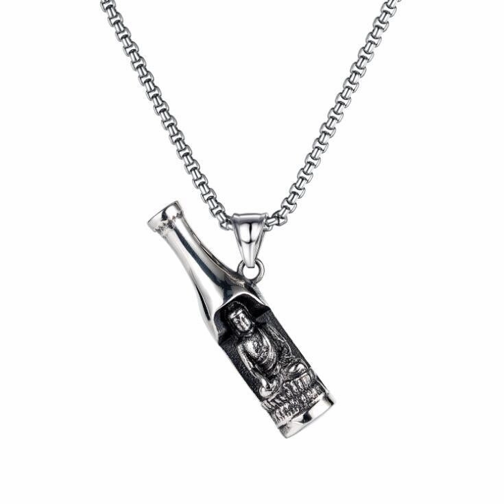 Wholesale Alloy Rock Love You Gesture Men's Pendant Necklace