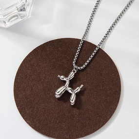 Wholesale Balloon Puppy Necklace Sweater Chain