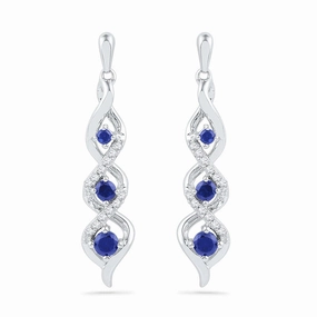 Wholesale Baroque Long Zircon Copper Earrings