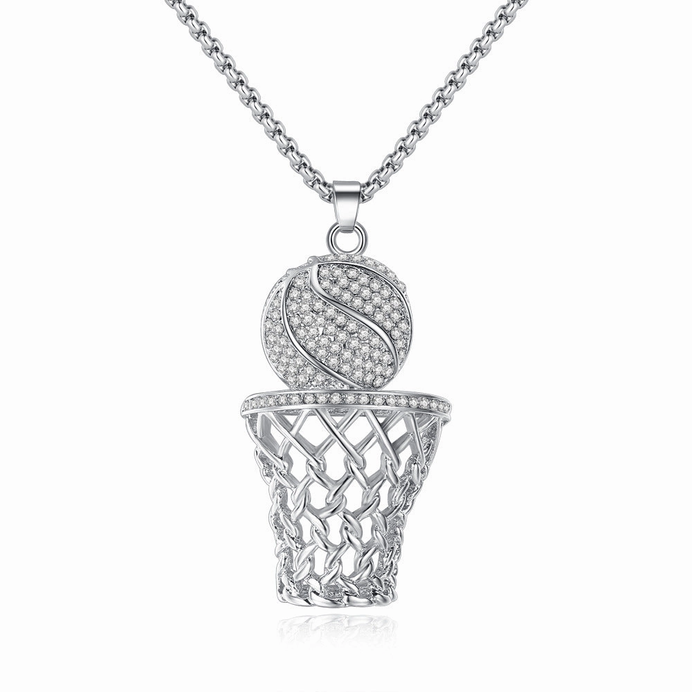 Wholesale Basketball Hoop Necklace Alloy
