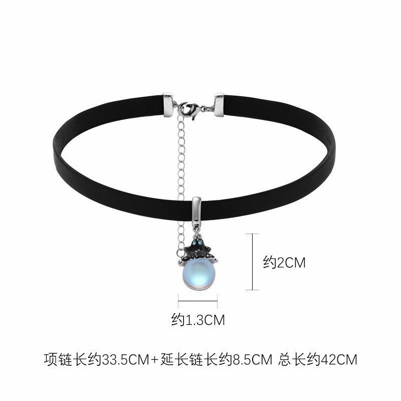 Wholesale Black Butterfly Hip Hop Hottie Personalized Pearl Necklace