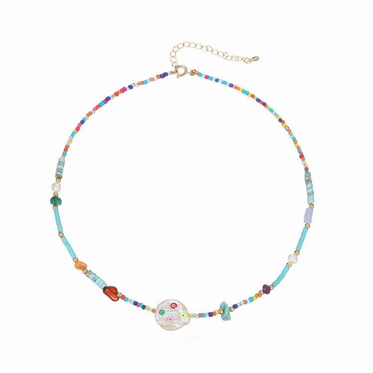 Wholesale Bohemian Beaded Medieval Necklace Collarbone Chain