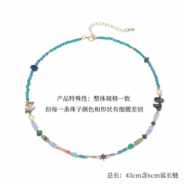 Wholesale Bohemian Beaded Medieval Necklace Collarbone Chain