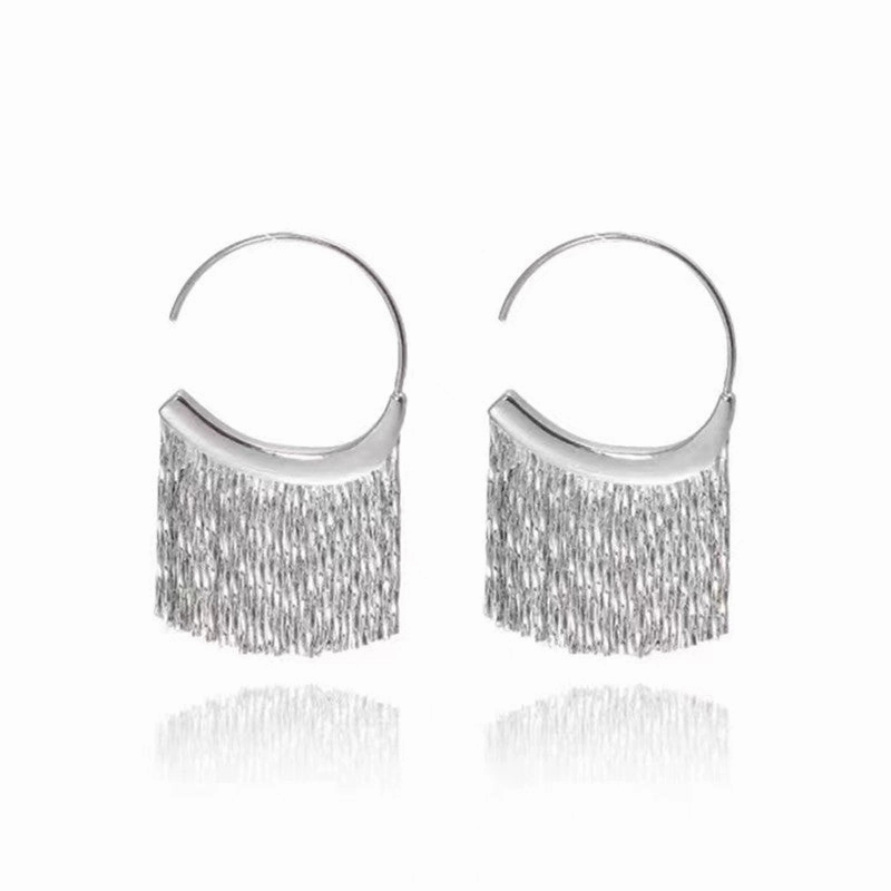 Wholesale Boneless Tassel Metal Earrings