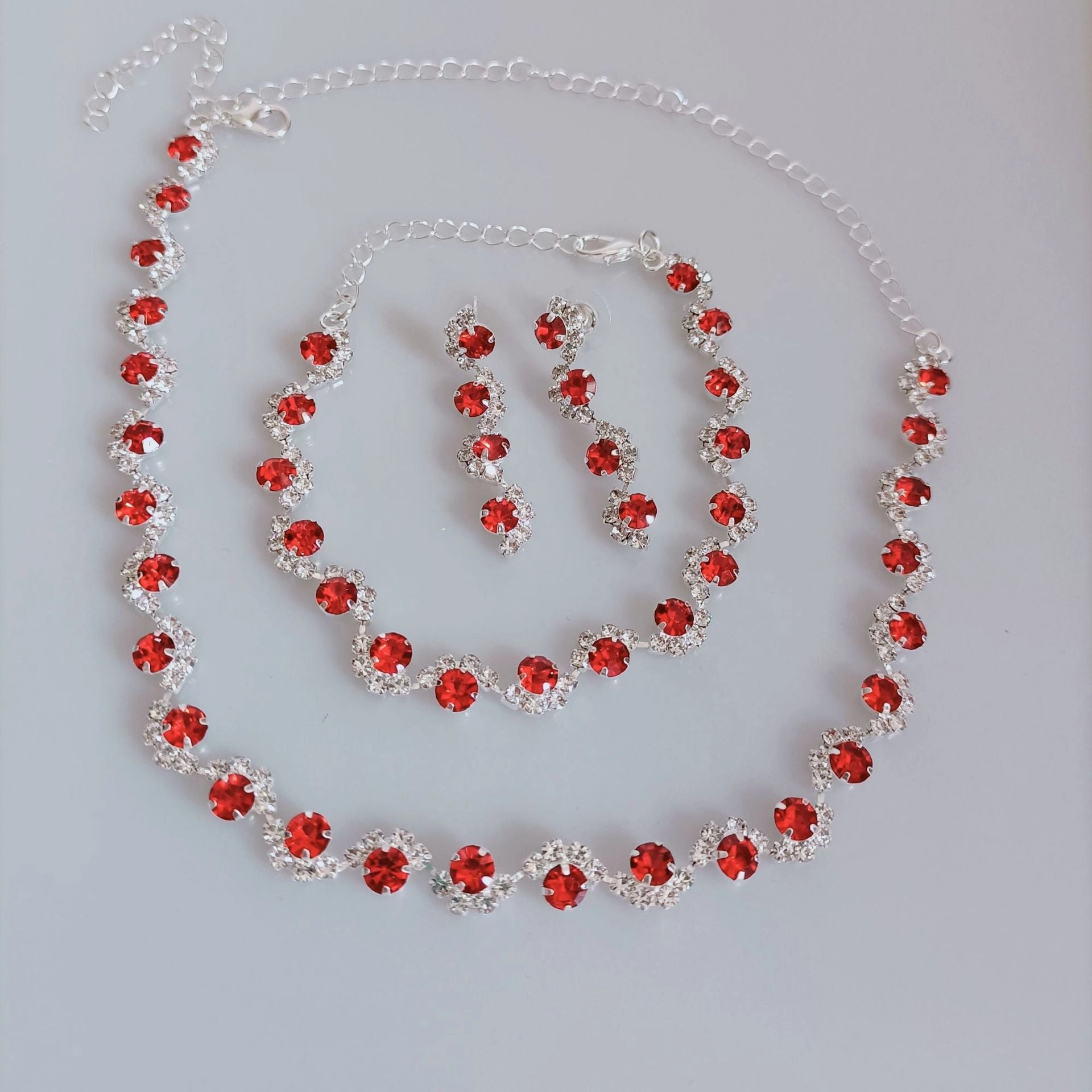 Wholesale Bridal Three-Piece Set Rhinestone Earrings