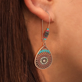 Wholesale Butterfly Leaf Alloy Earrings