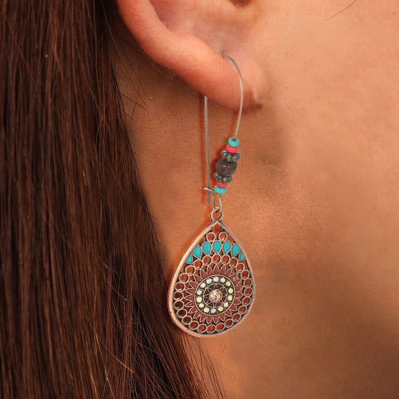 Wholesale Butterfly Leaf Alloy Earrings
