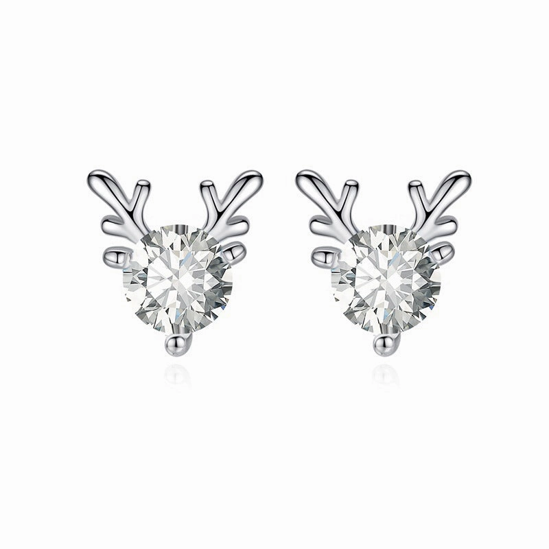 Wholesale Christmas Little Elk Alloy Stud Earrings