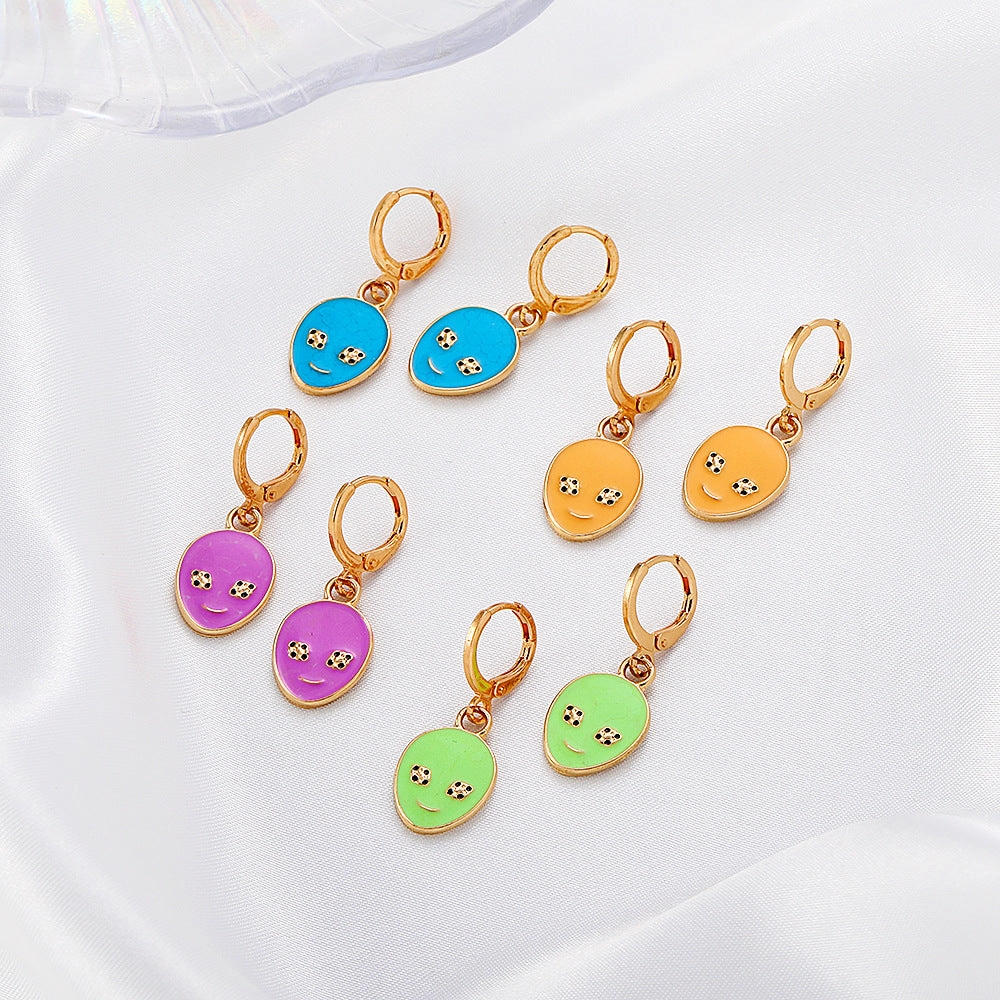 Wholesale Color Alien Alloy Earrings