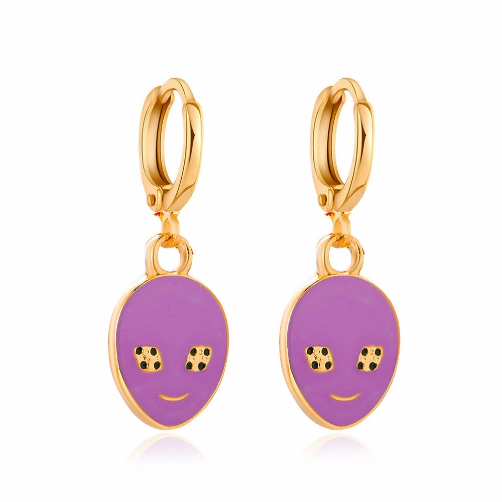 Wholesale Color Alien Alloy Earrings