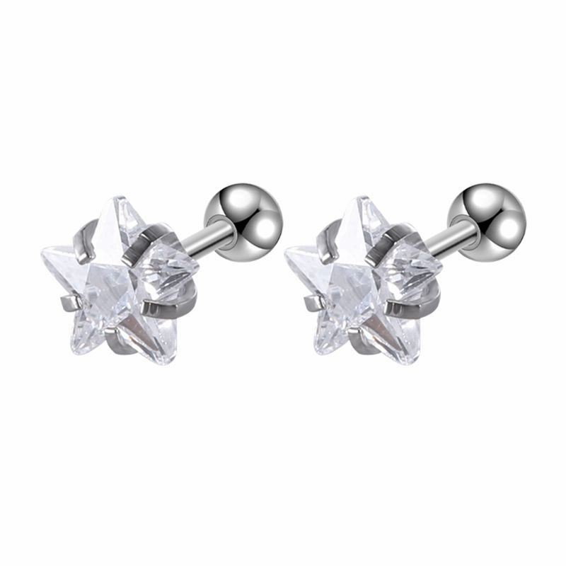 Wholesale Color Zirconia Premium Earrings Stainless Steel