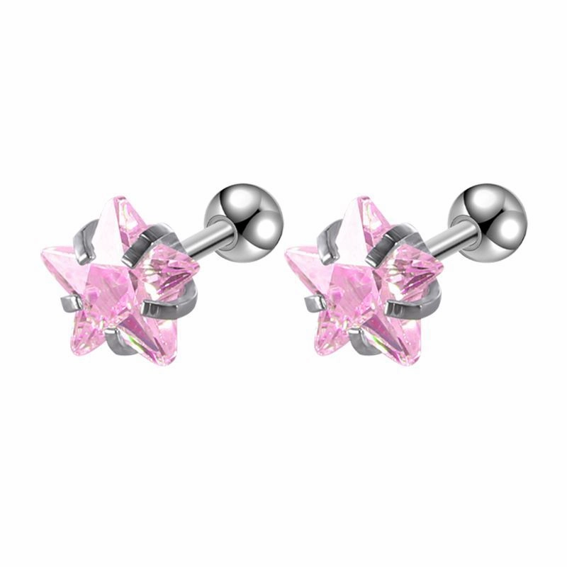Wholesale Color Zirconia Premium Earrings Stainless Steel