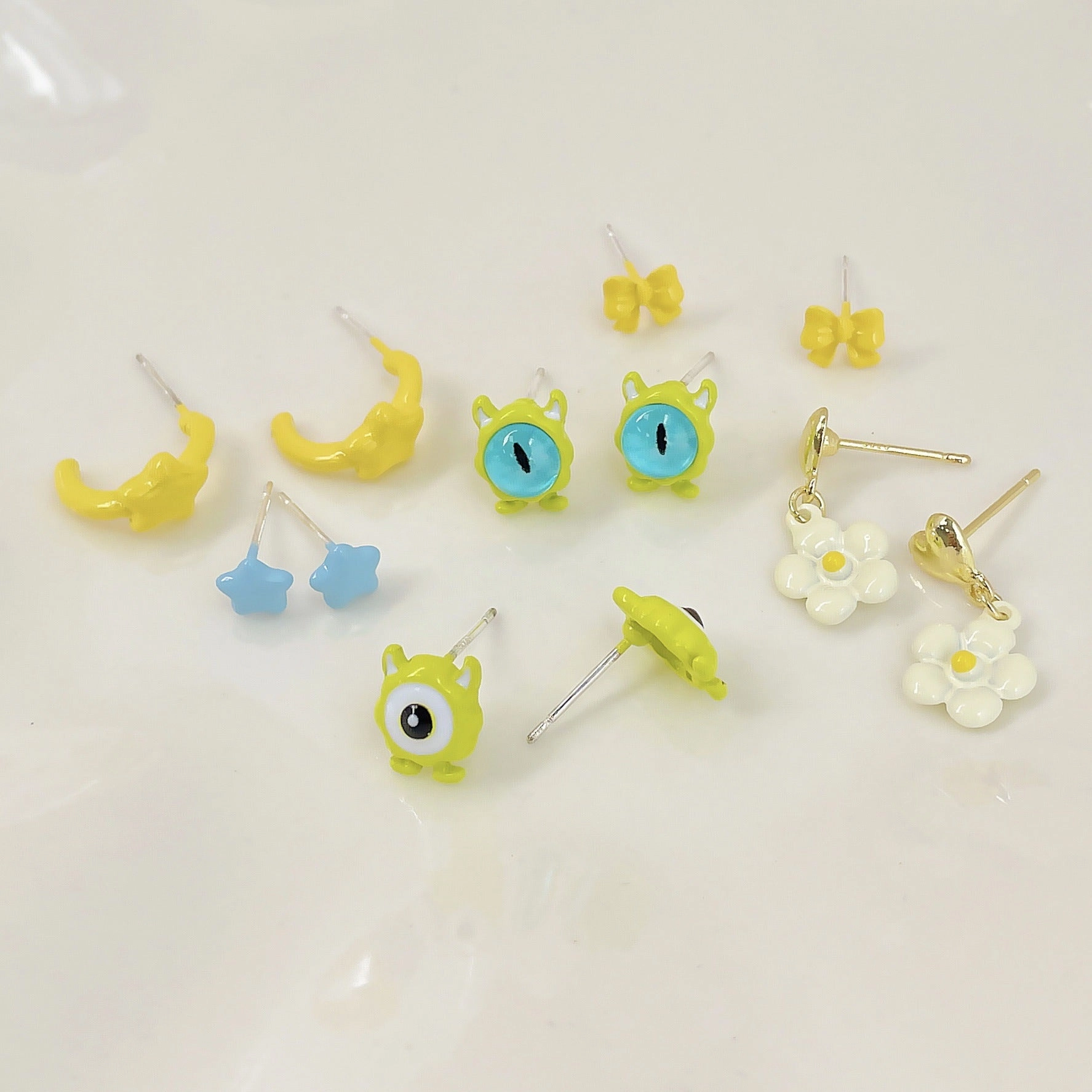 Wholesale Colorful Cute Little Monster Alloy Earrings