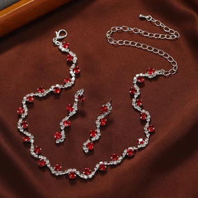 Wholesale Colorful Rhinestone Necklace Clavicle Chain  Alloy Choker