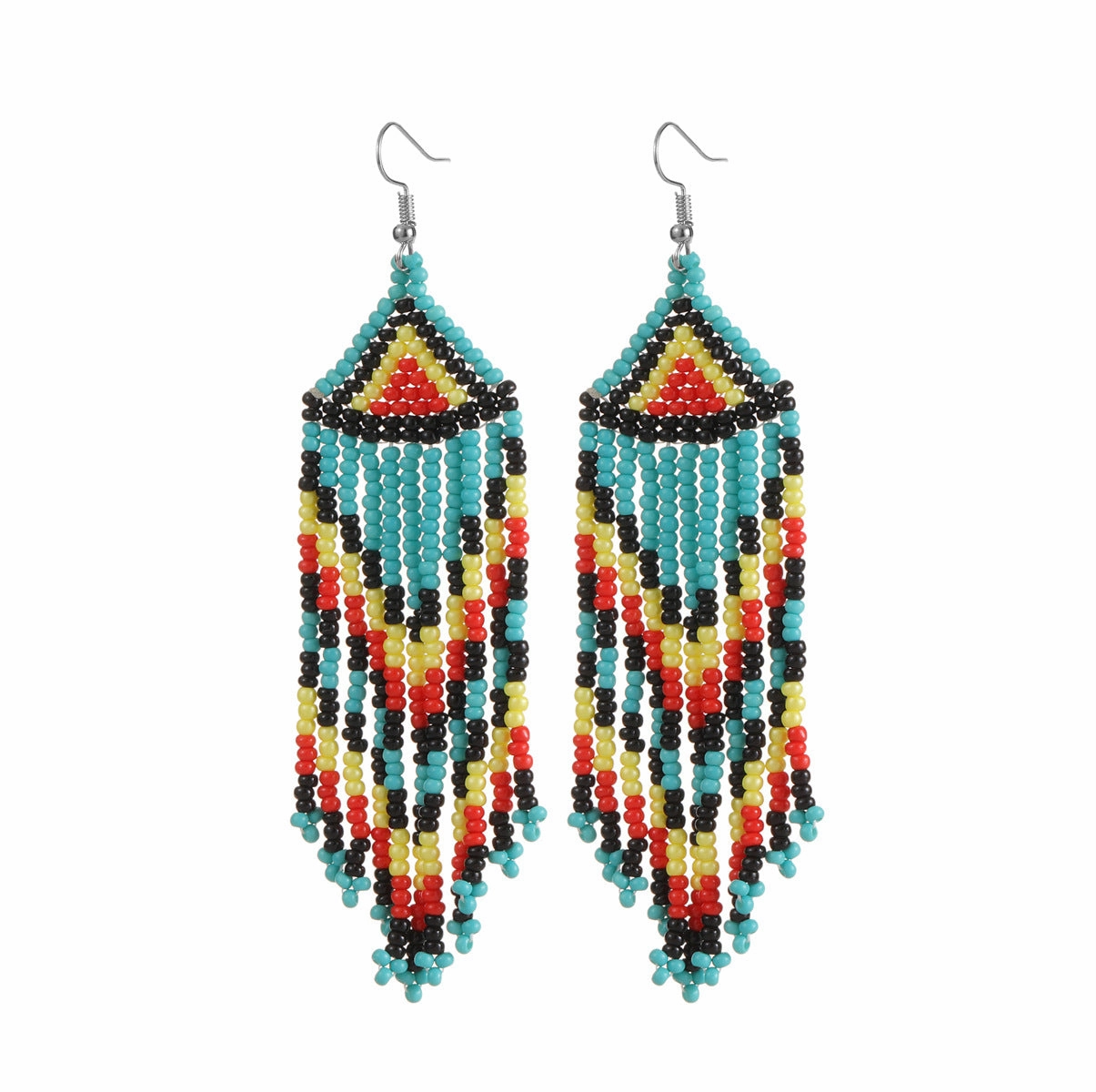 Wholesale Colorful Rice Beads Tassel Earrings
