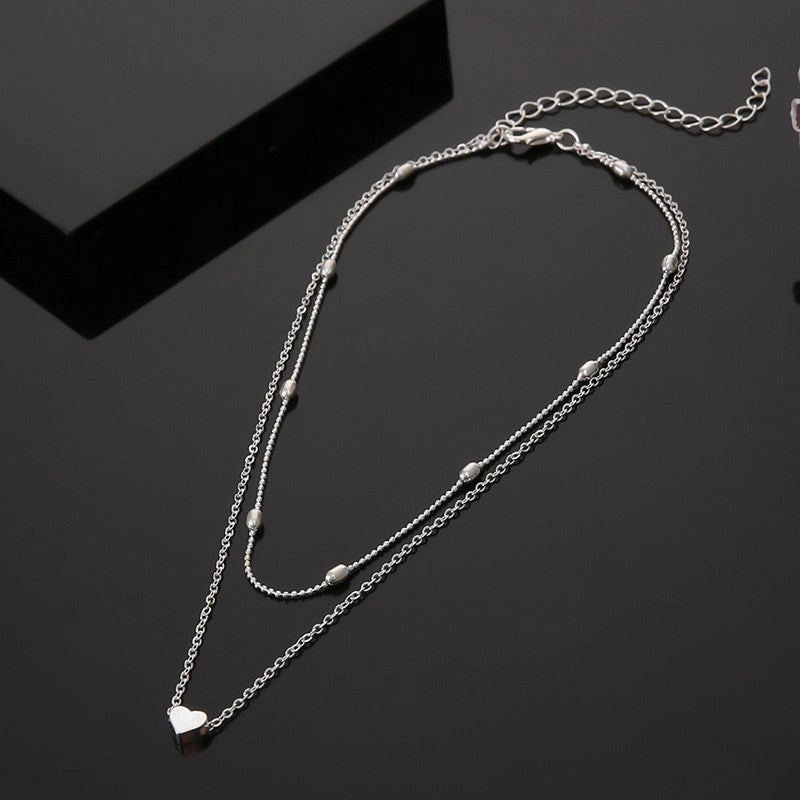 Wholesale Copper Heart Multi-layer Clavicle Necklace