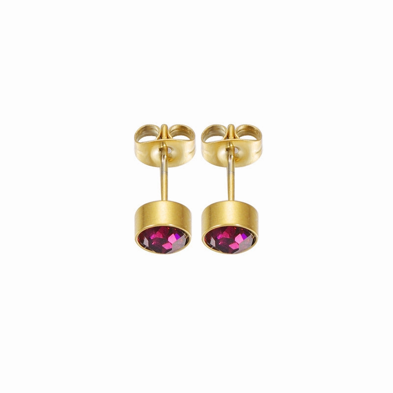 Wholesale Cross Border Stainless Steel Czech Diamond Earrings
