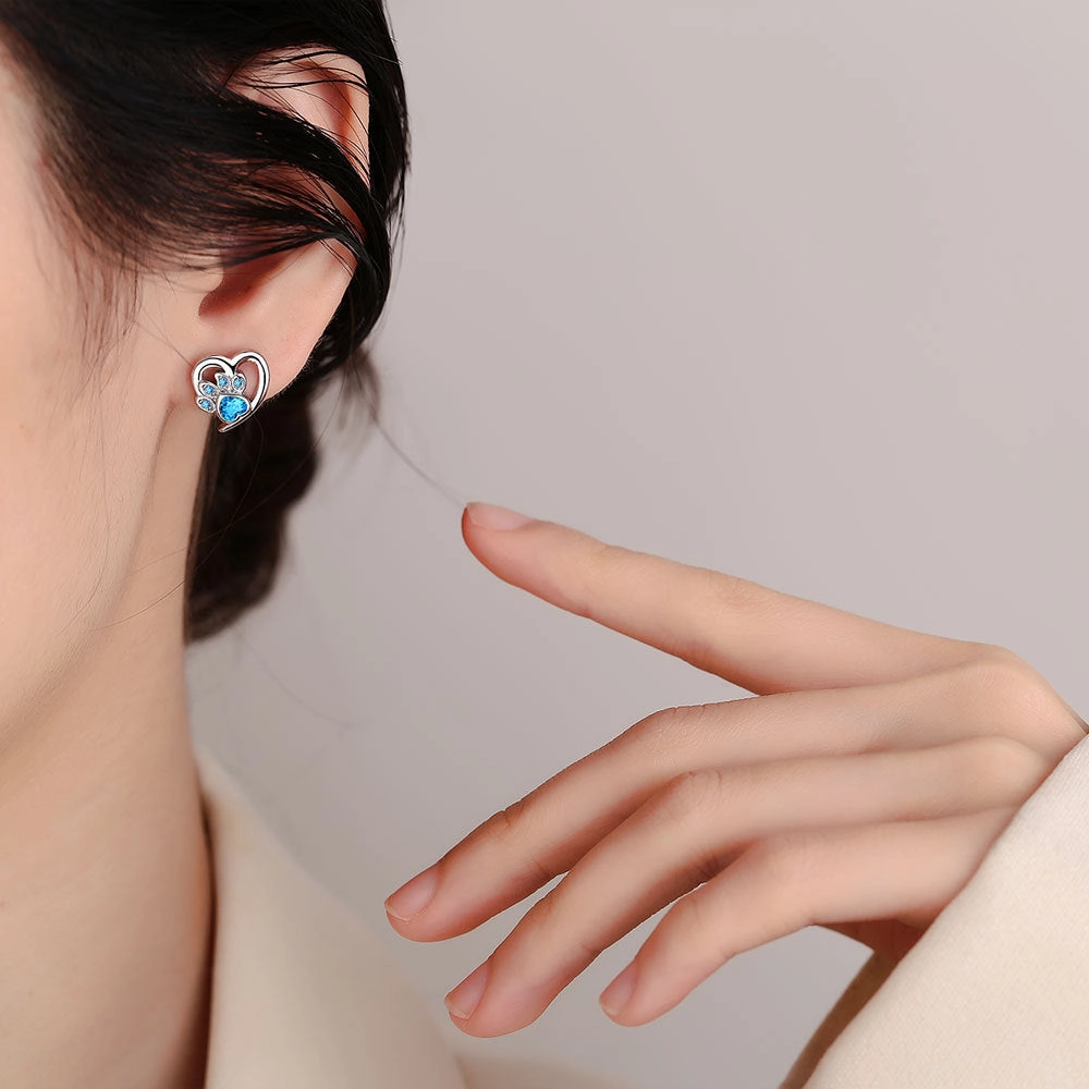 Wholesale Cute Cat's Claw Copper Earrings