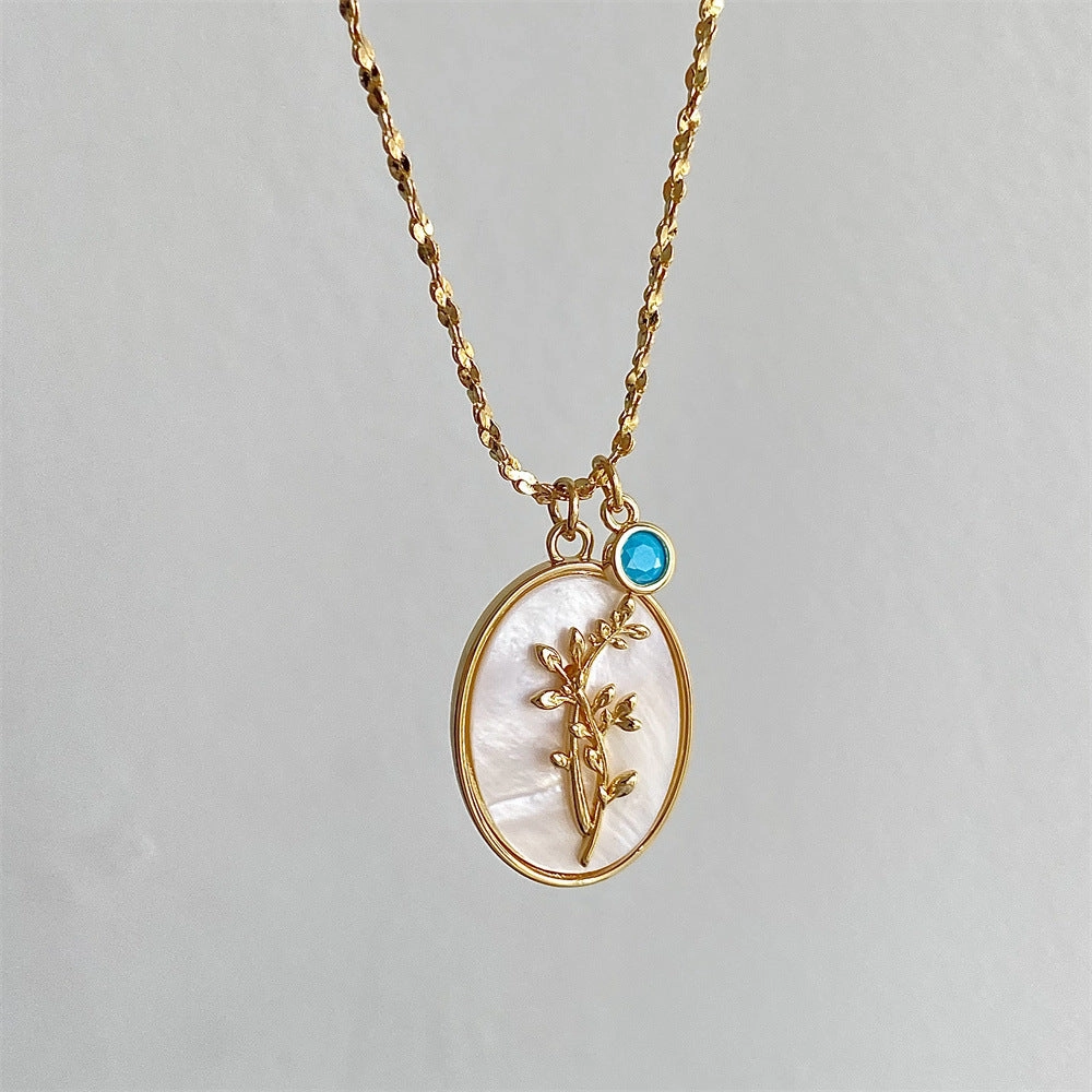 Wholesale December Flower Copper Necklace