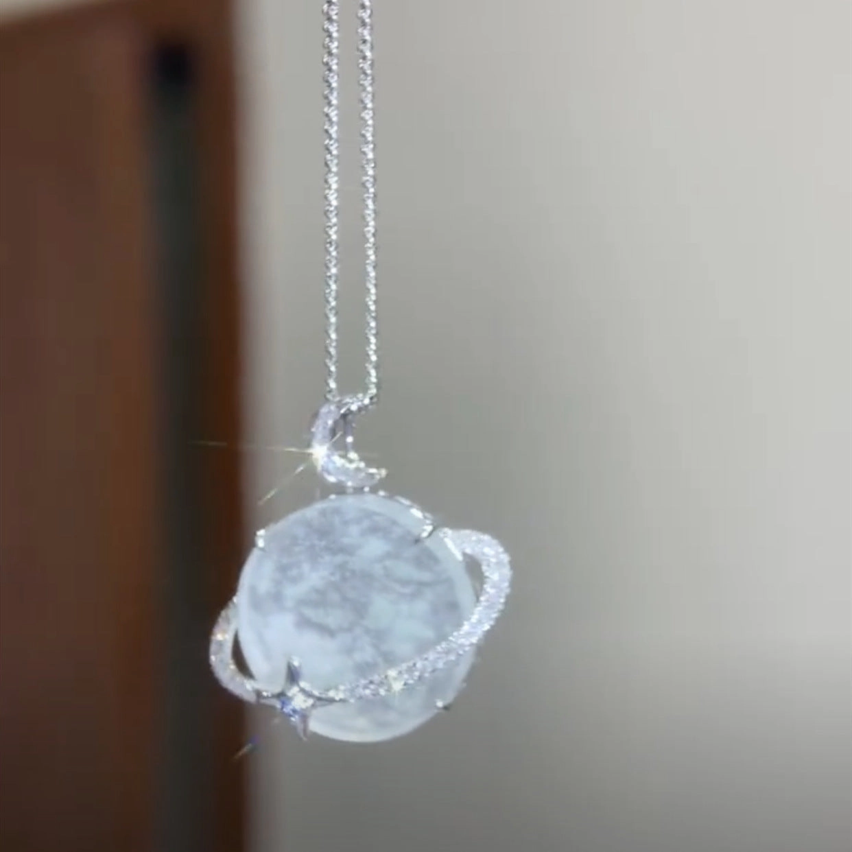 Wholesale Diamond Lunar Silver Necklaces