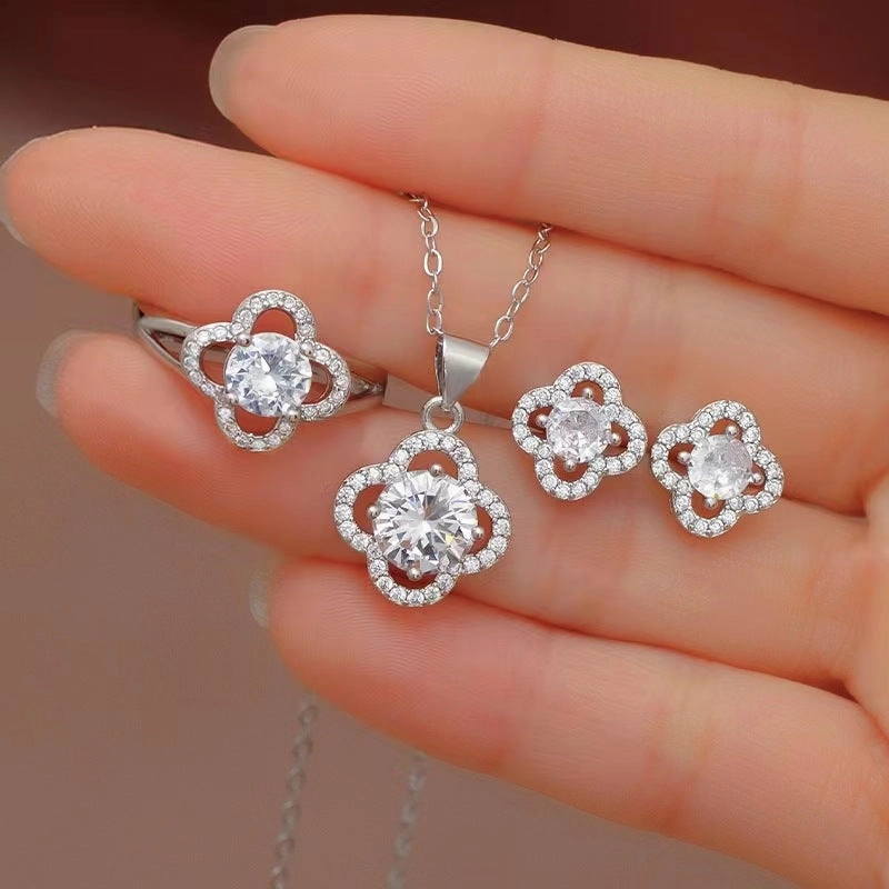 Wholesale Diamond Set of 3 Copper Earrings
