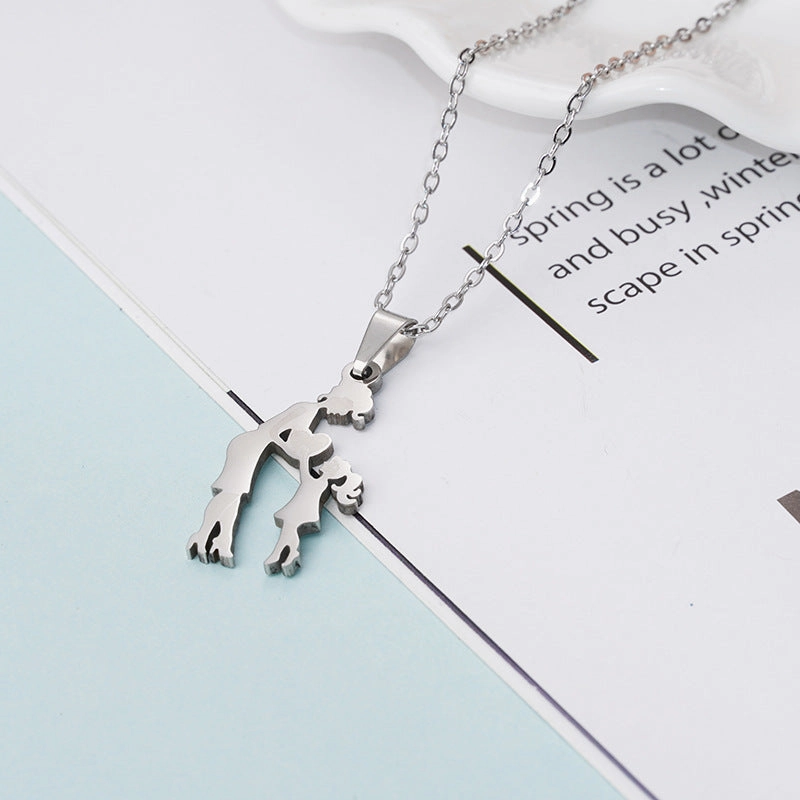 Wholesale DIY Warm Mother and Daughter Necklace