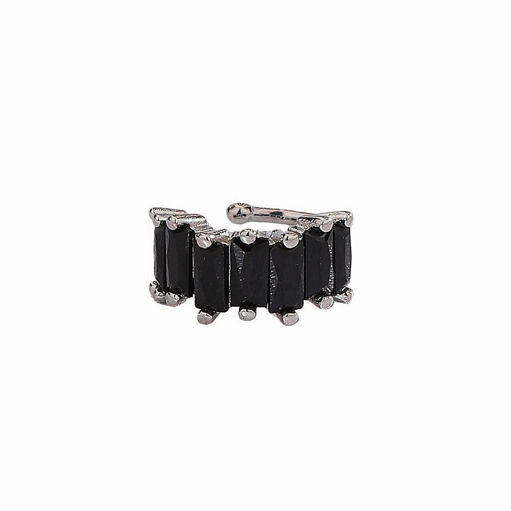 Wholesale Double Layer Zircon Geometric Silver Plating Earrings