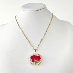 Wholesale Dried Flower Creative Resin Necklace