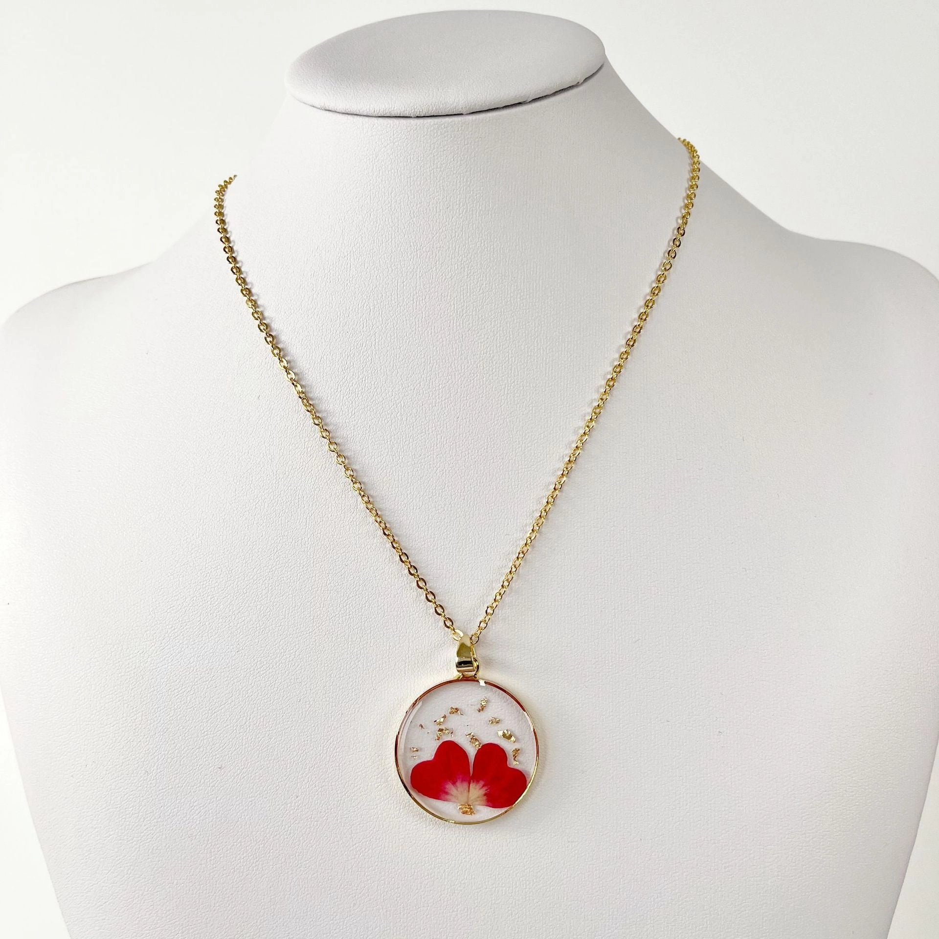 Wholesale Dried Flower Creative Resin Necklace