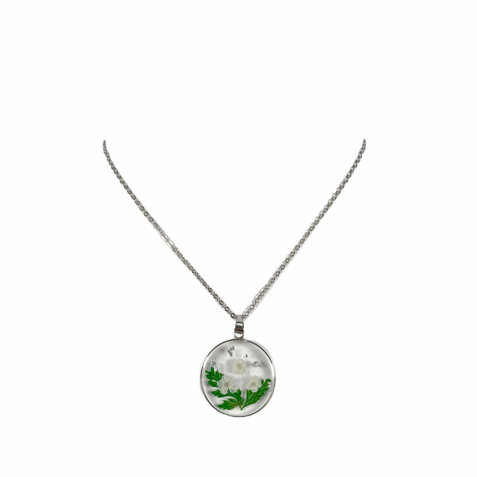 Wholesale Dried Flower Creative Resin Necklace