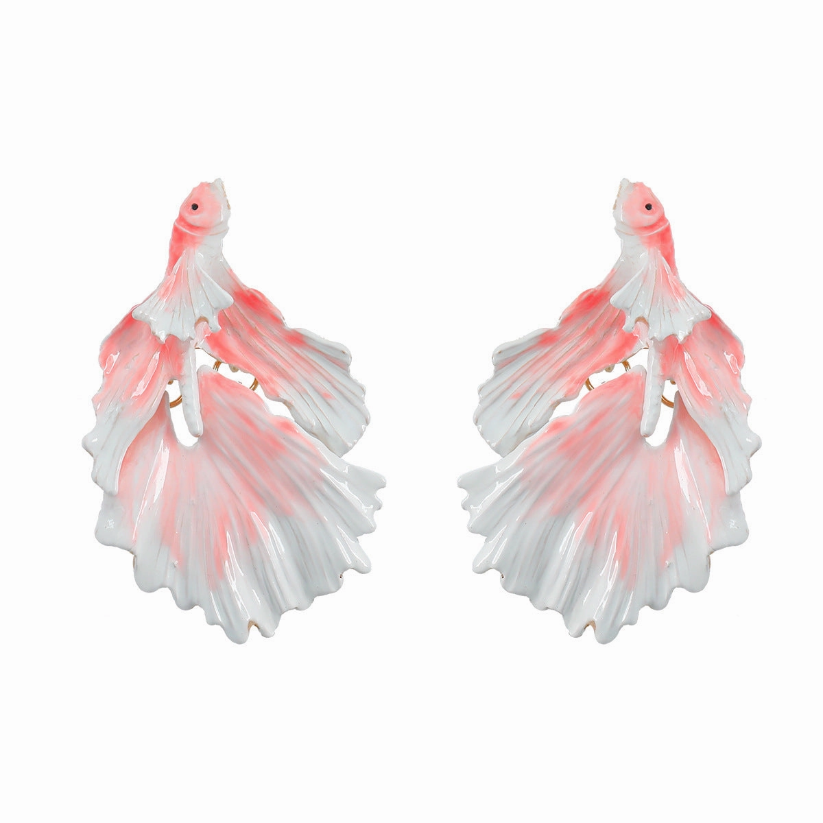 Wholesale Drip Oil Goldfish Alloy Earrings