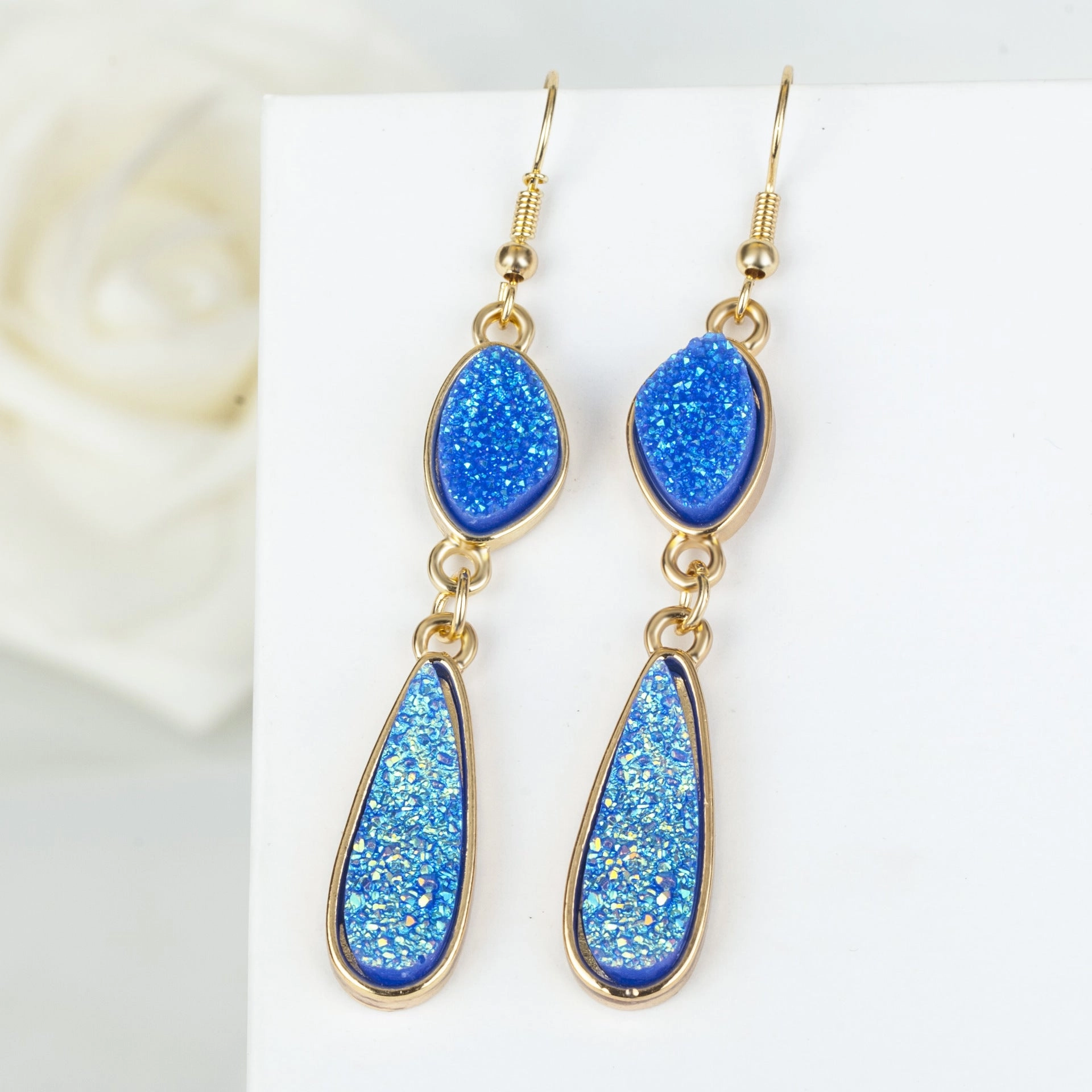 Wholesale Drops Resin Teeth Alloy Earrings