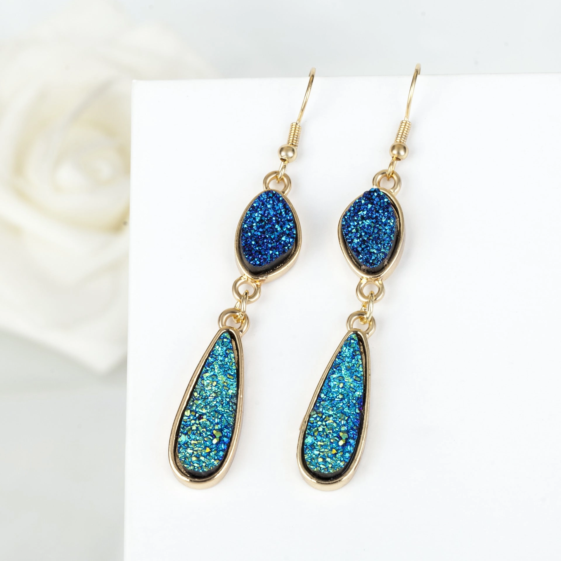 Wholesale Drops Resin Teeth Alloy Earrings