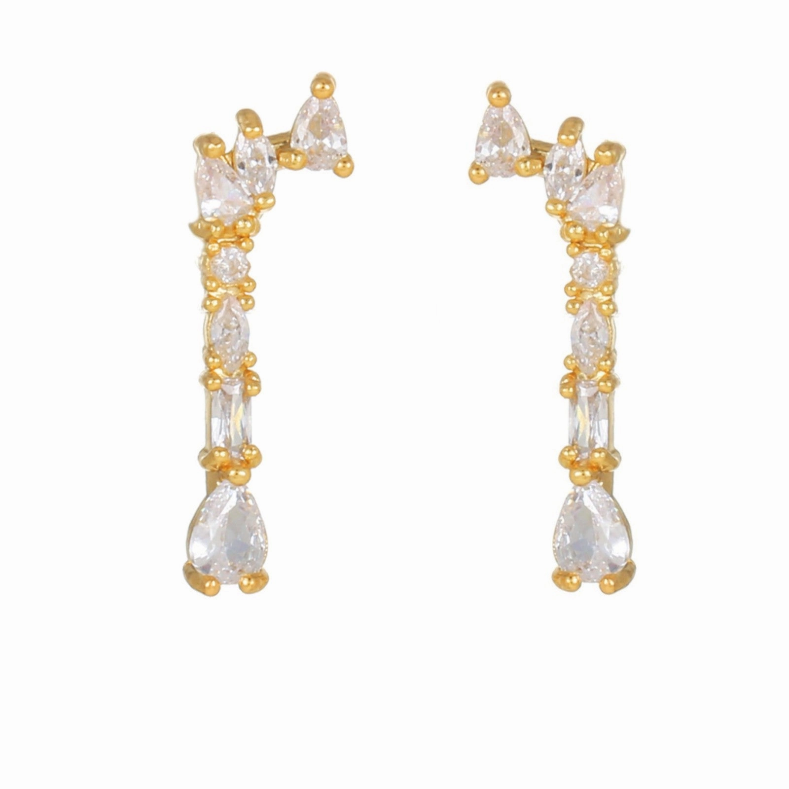 Wholesale Earring Set Geometric Zirconia Earrings Copper