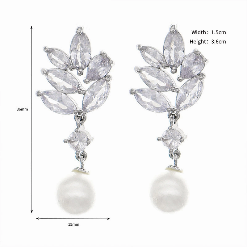Wholesale Earrings Zircon Girl Earrings Ins Out Daily Versatile OLY-ES-HX001