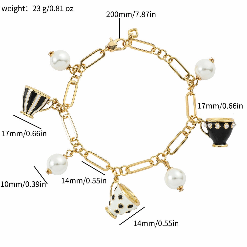 Wholesale Enamel Teacup Alloy Necklaces