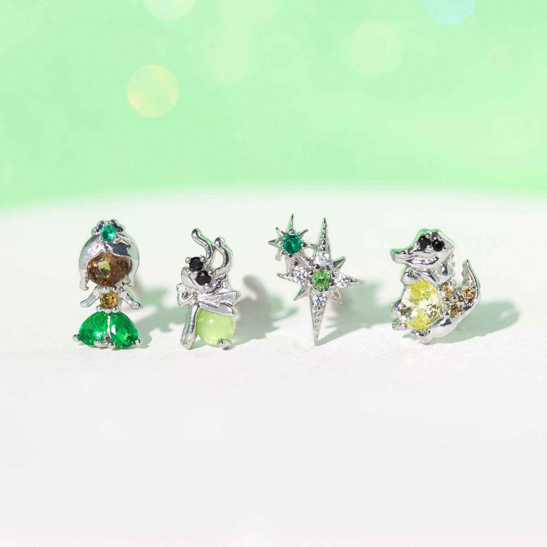 Wholesale Fairy Tale Princess Micropaved Zircon Geometric Earrings