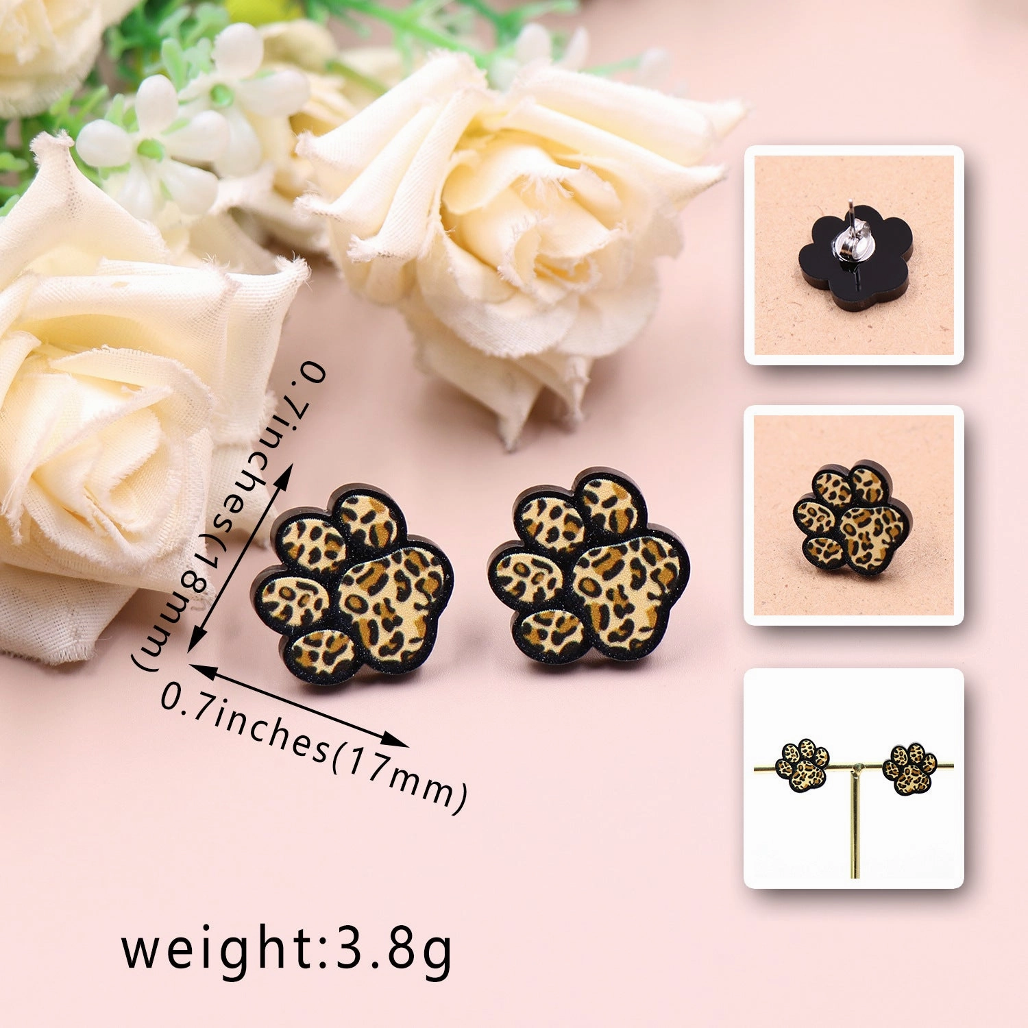 Wholesale Fashion Simple Acrylic Jewelry Stud Earrings