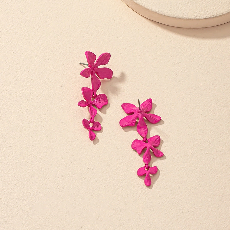 Wholesale Flower Exaggeration Alloy Earrings