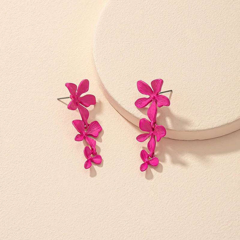Wholesale Flower Exaggeration Alloy Earrings