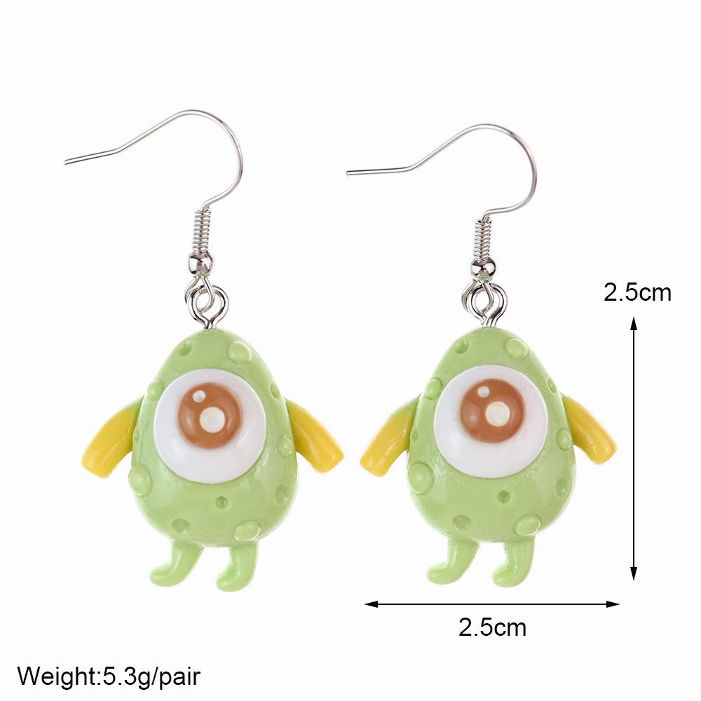 Wholesale Fun Cute Cartoon Plastic Earrings