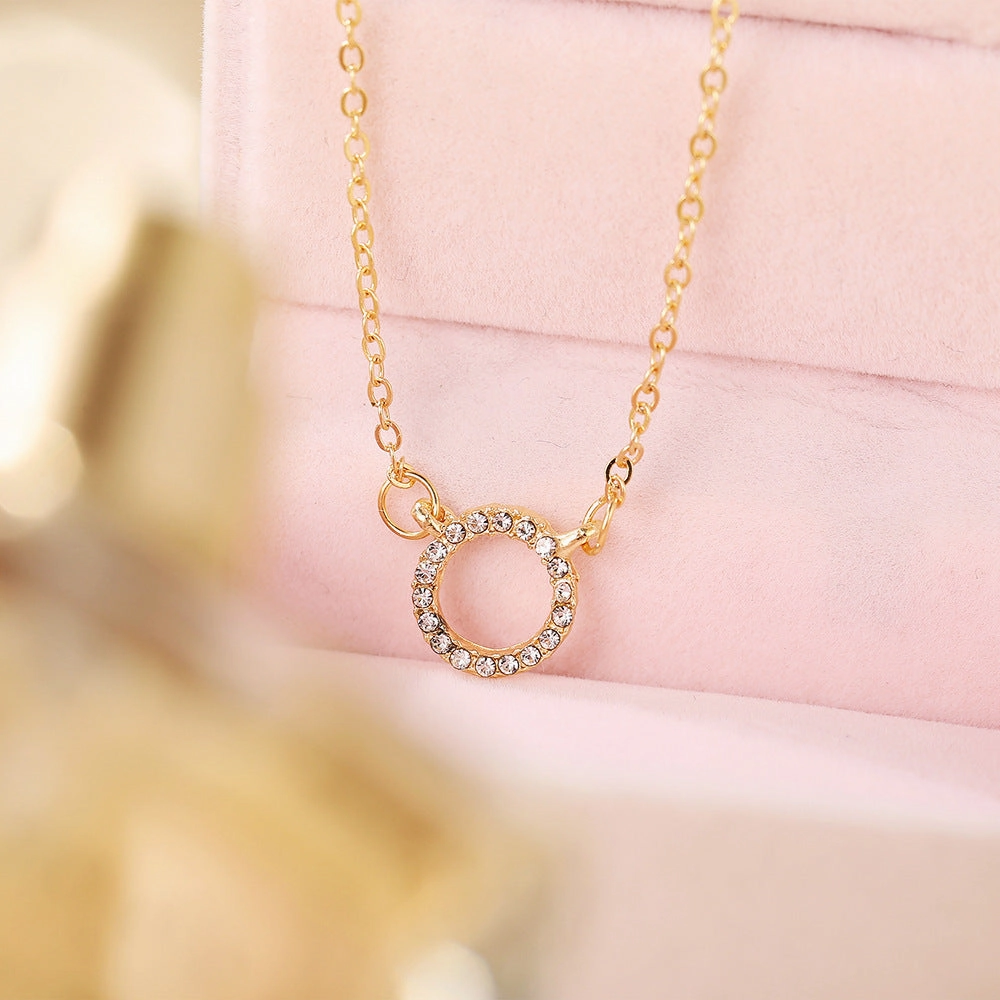Wholesale Geometric ring with diamond clavicle