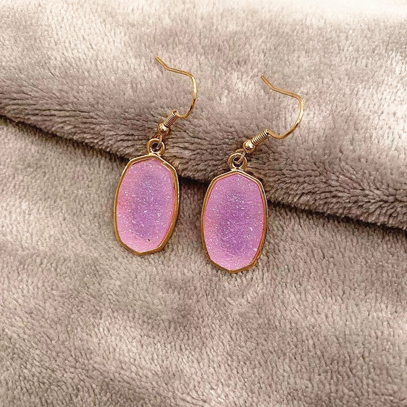 Wholesale Geometry Resin Teeth Alloy Earrings