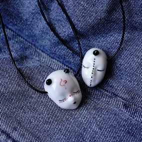 Wholesale Ghost Face Ceramic Necklace