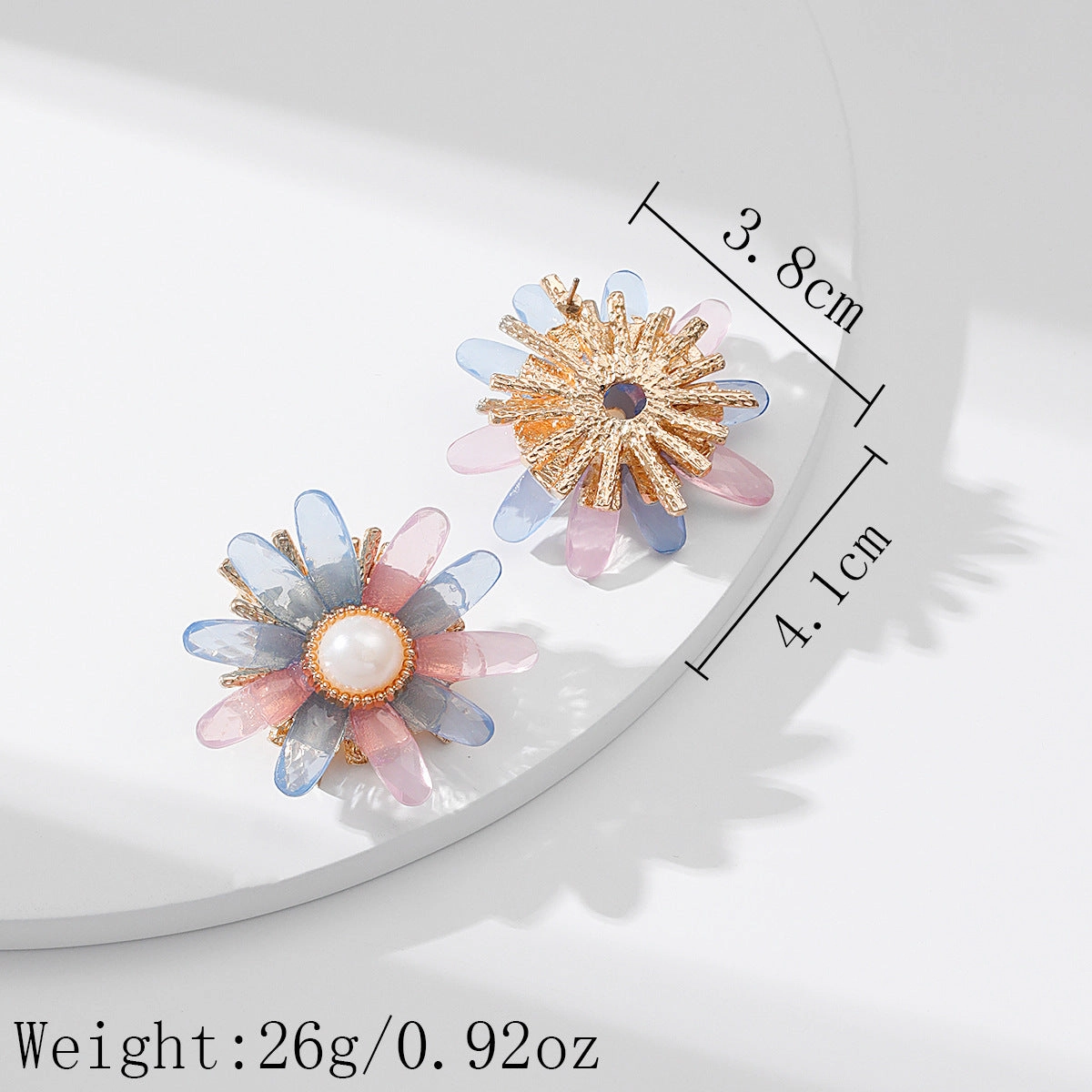 Wholesale Gut Simulation Three-dimensional Pearl Flower Simple Ladies Earrings