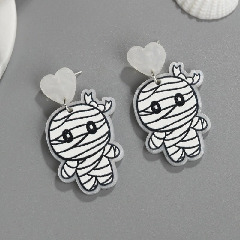 Wholesale Halloween acrylic sheet female earrings