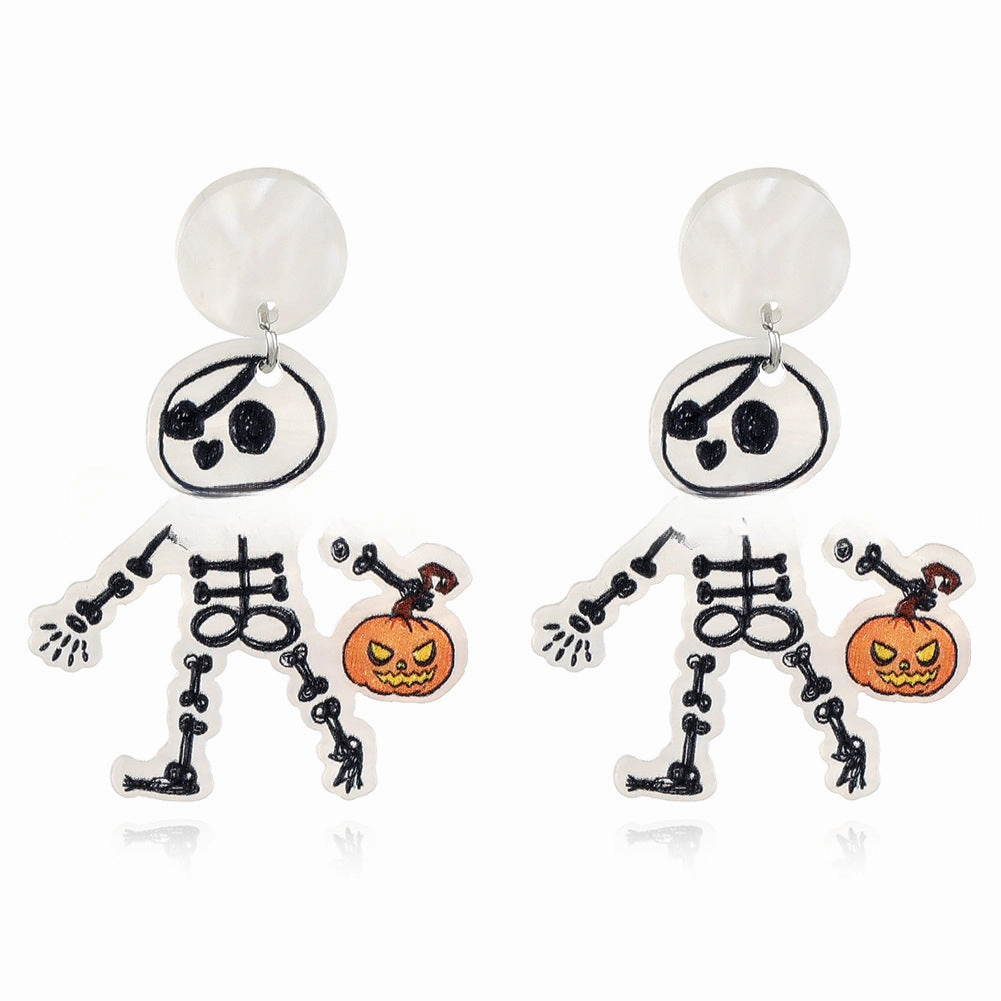 Wholesale Halloween acrylic sheet female earrings