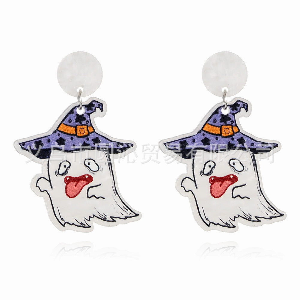 Wholesale Halloween acrylic sheet female earrings