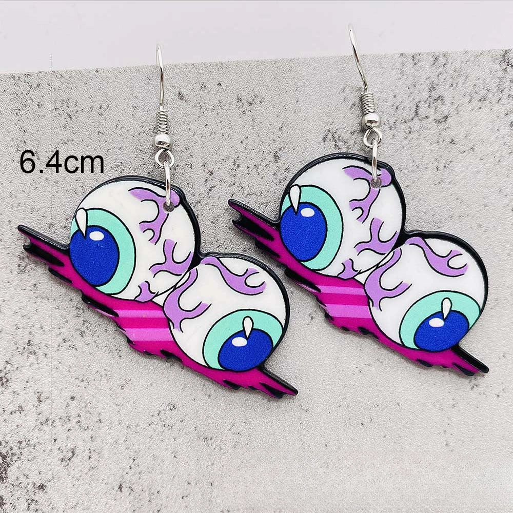 Wholesale Halloween Alphabet Acrylic Earrings